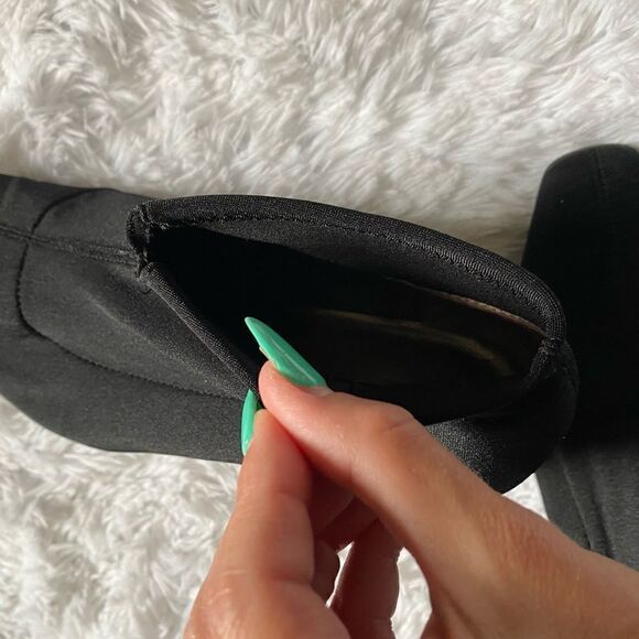 Bellini Boots Sock Pull On Booties Black Heeled Women’s Size 7W - Picture 14 of 15